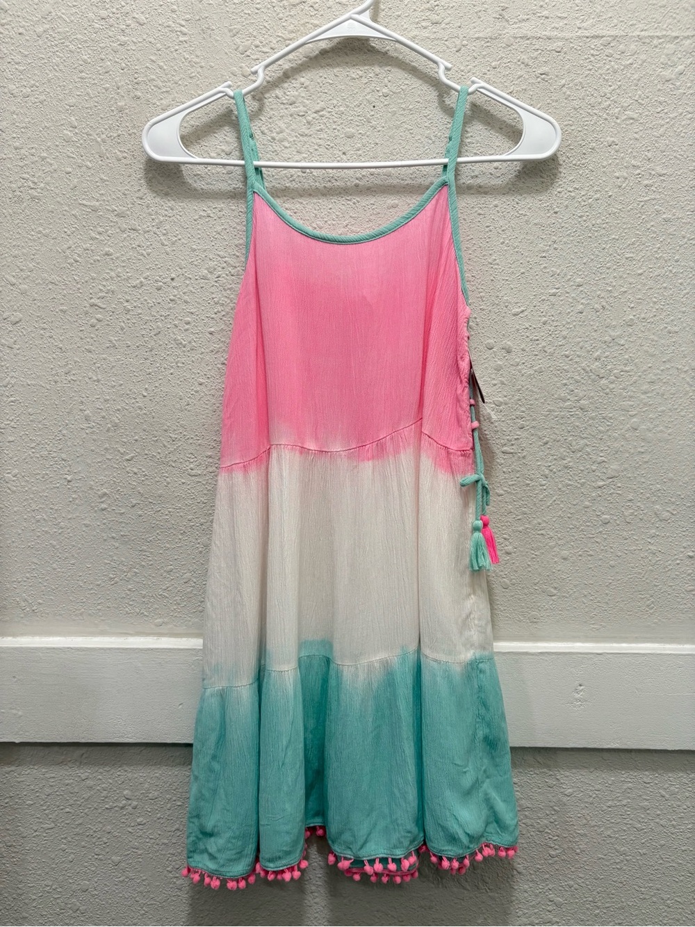 Justice Girls Pom Pom Swim Cover Up Dress NWT 12